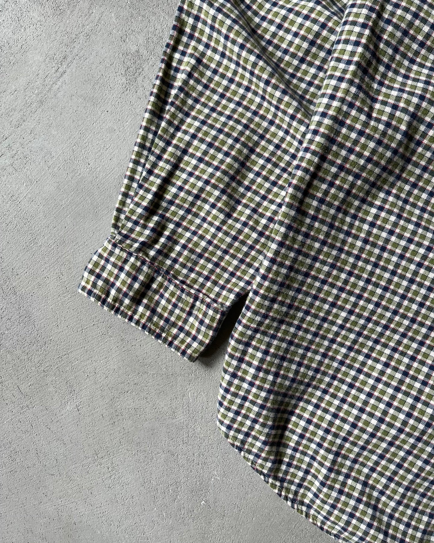 2000s - Green/Navy Abercrombie Plaid Flannel - XL