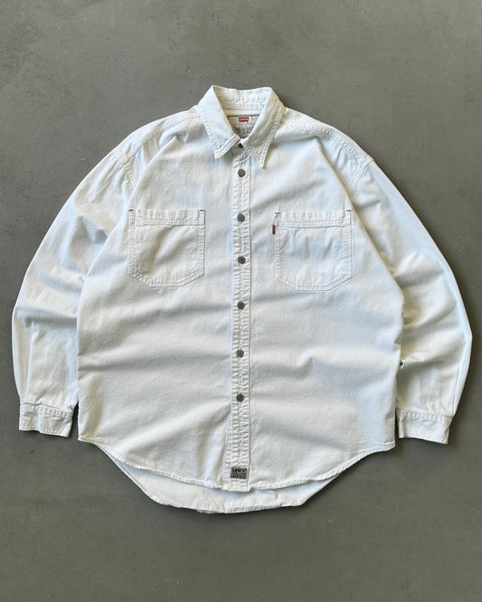 1990s - White Levi's Shirt - L