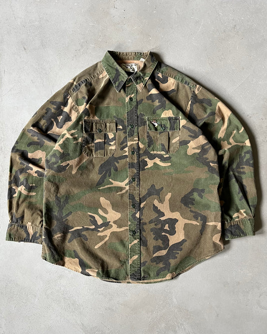 1990s - Camo Shirt - XL