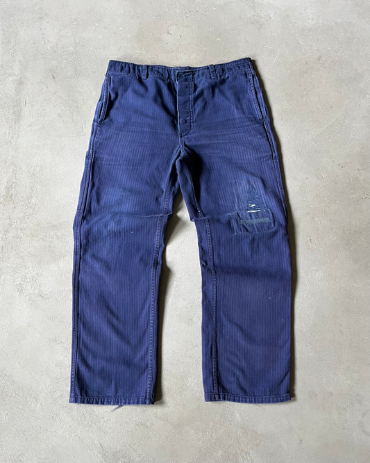 1970s - Blue HBT Euro Pants - 33x29