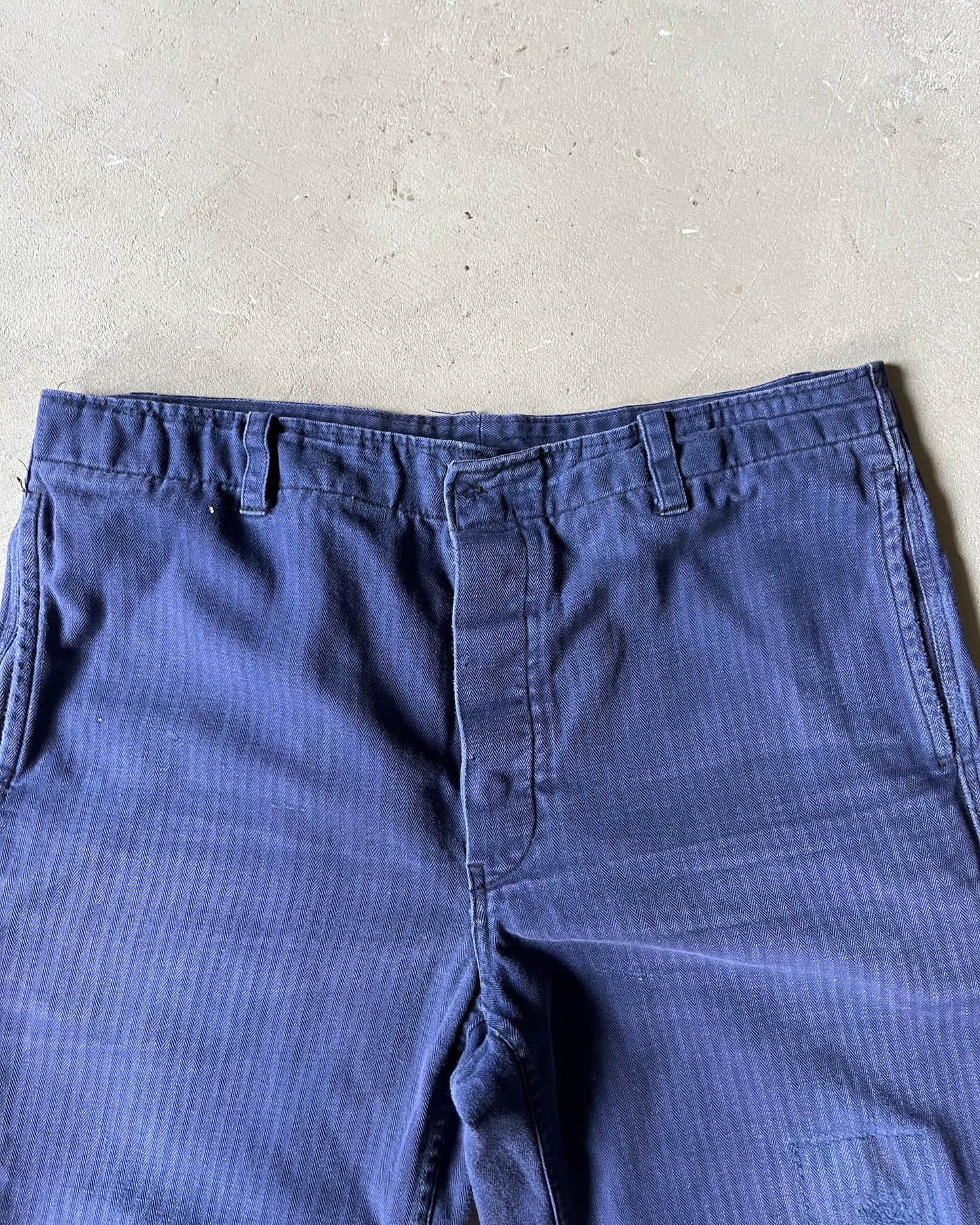 1970s - Blue HBT Euro Pants - 33x29