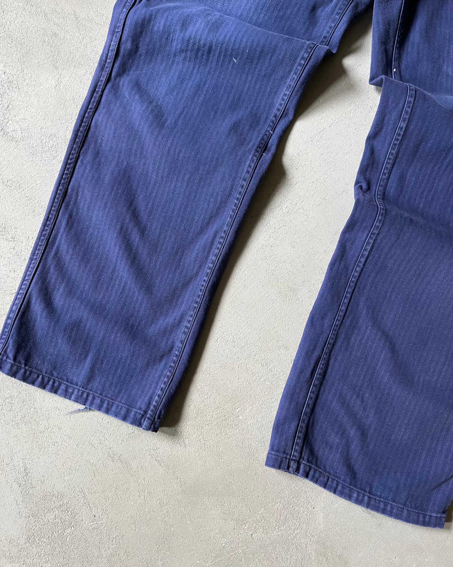 1970s - Blue HBT Euro Pants - 33x29