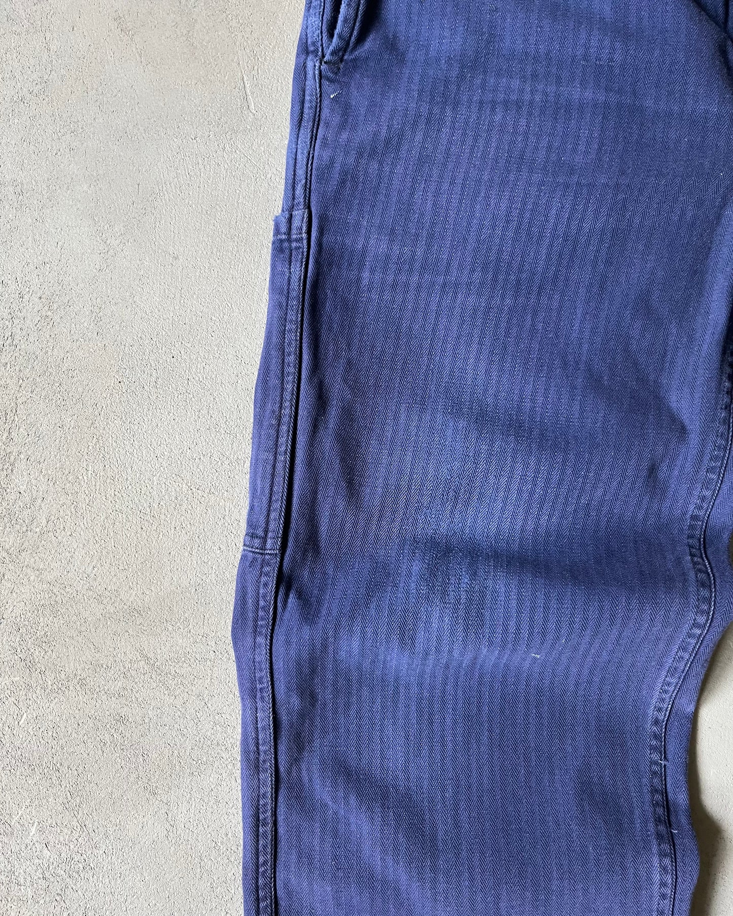1970s - Blue HBT Euro Pants - 33x29