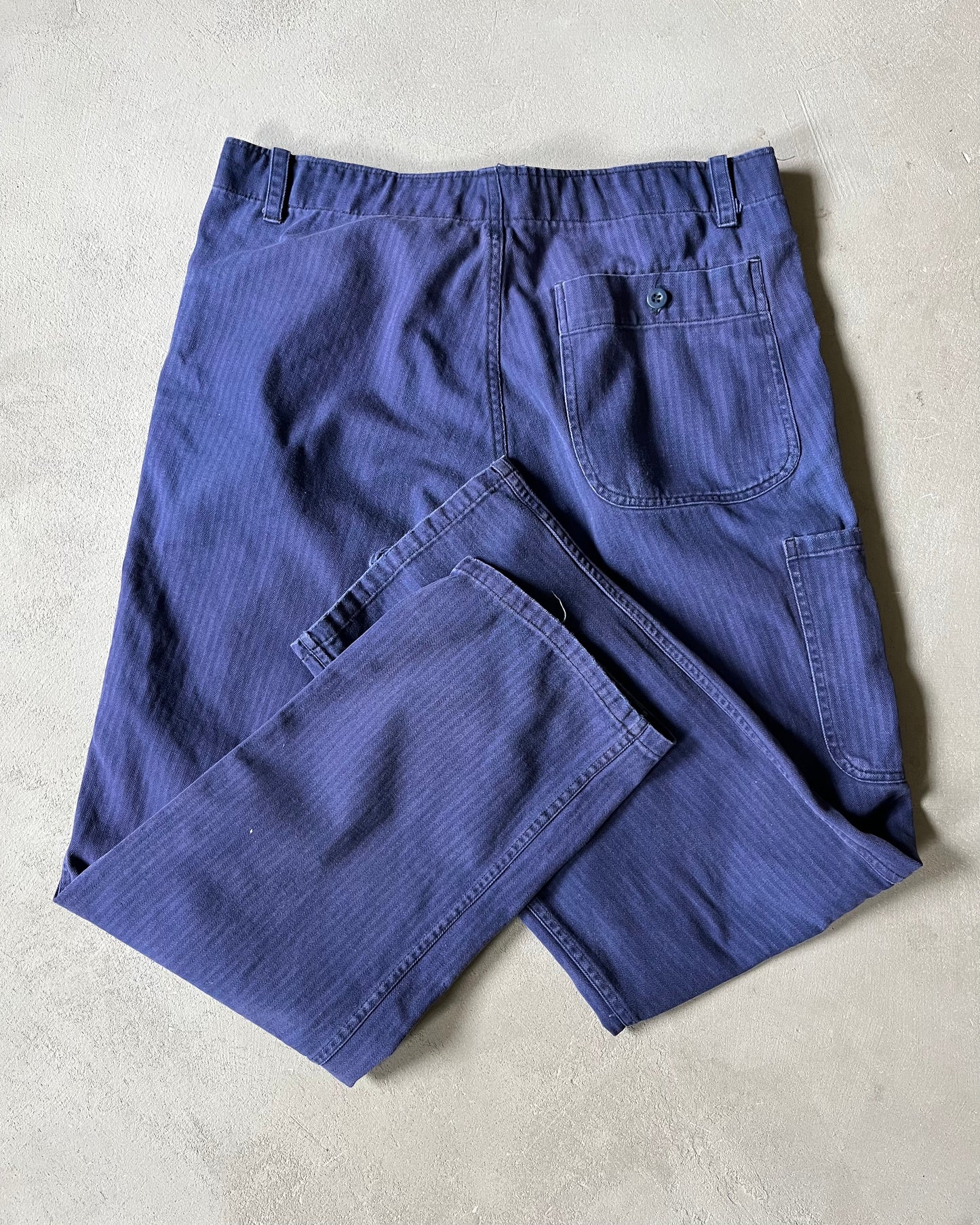 1970s - Blue HBT Euro Pants - 33x29