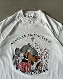 1990s - White Animal Clinic T-Shirt - M/L