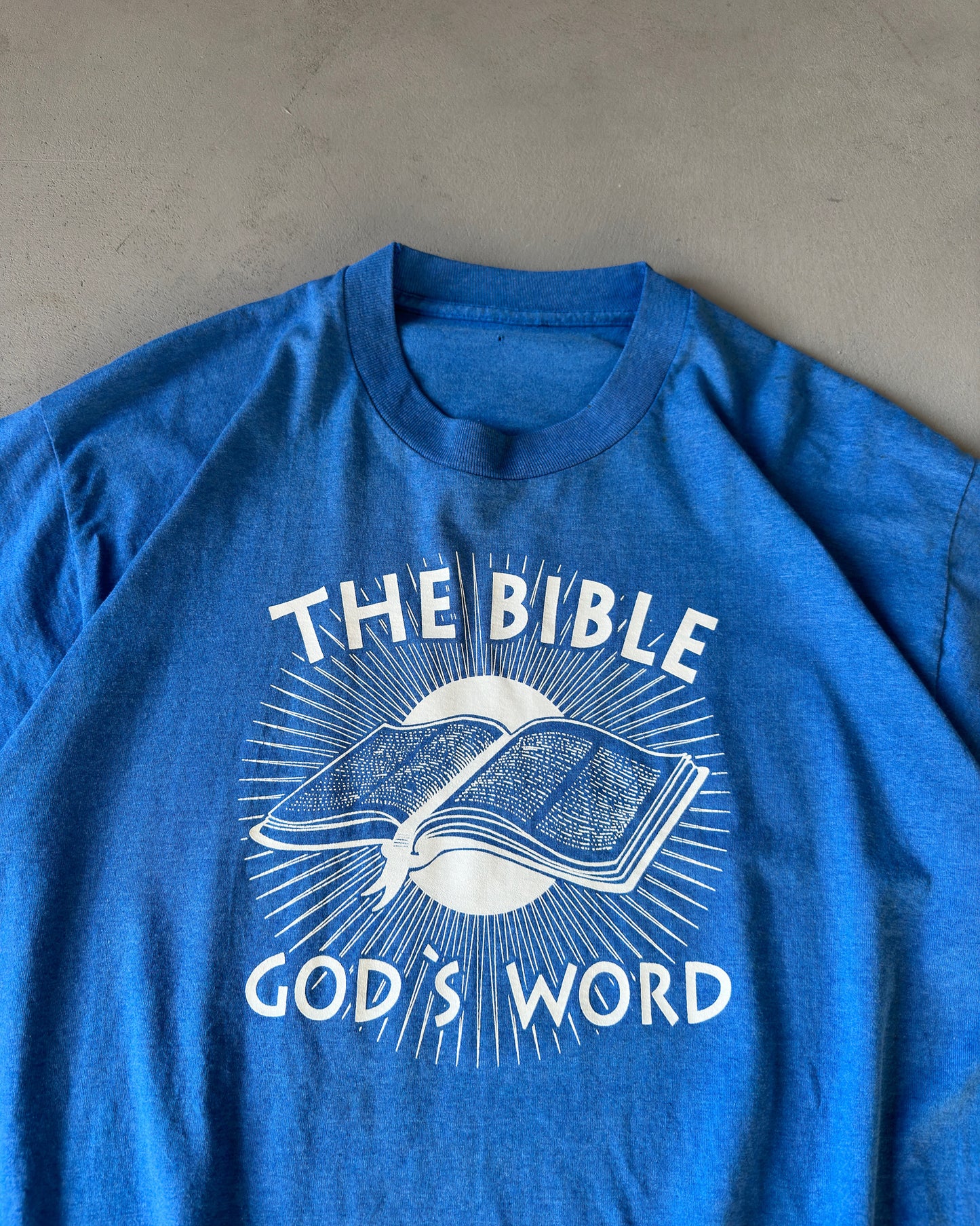 1990s - Blue "The Bible" T-Shirt - L