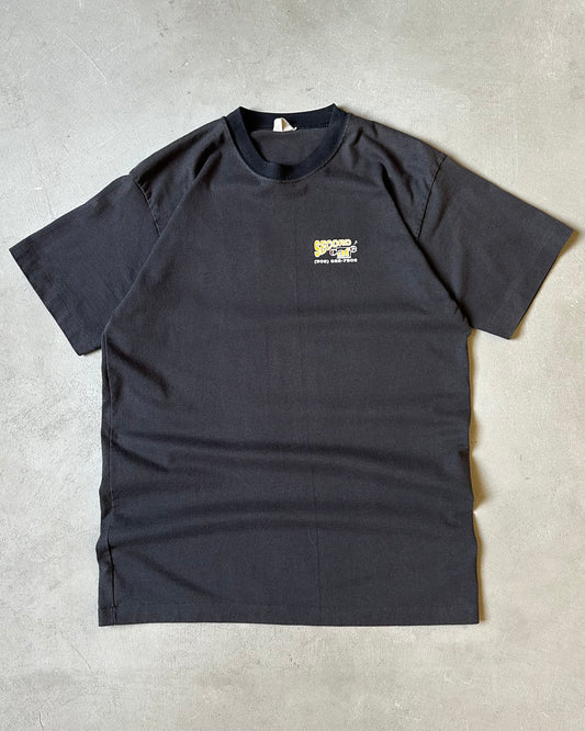 1980s - Faded Black Cafe T-Shirt - L