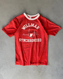 1970s - Red/White "Willmar Synchrinized" Ringer T-Shirt - S
