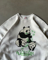 1980s - White Panda Crewneck - S/M