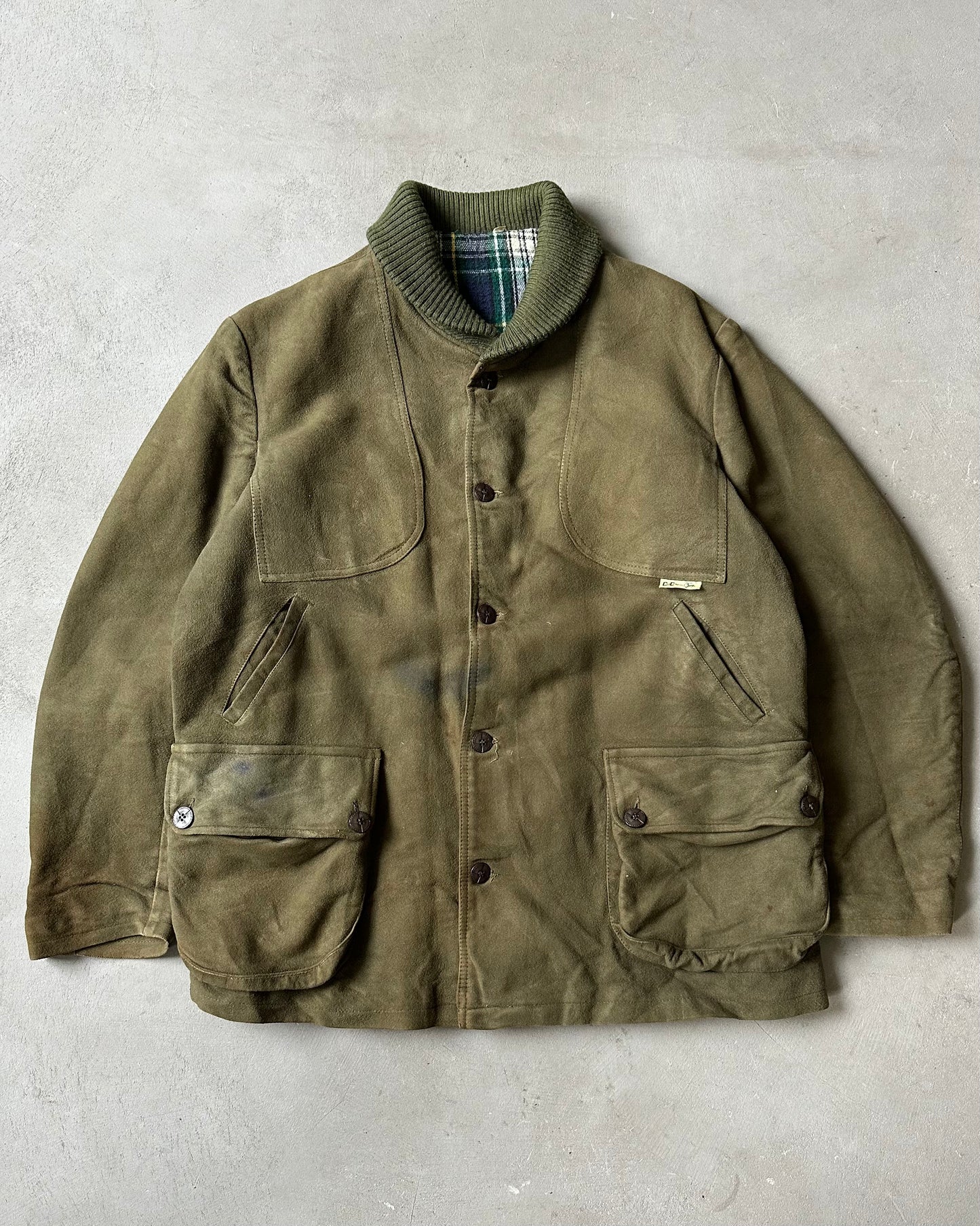 1980s - Green Moleskin Jacket - L