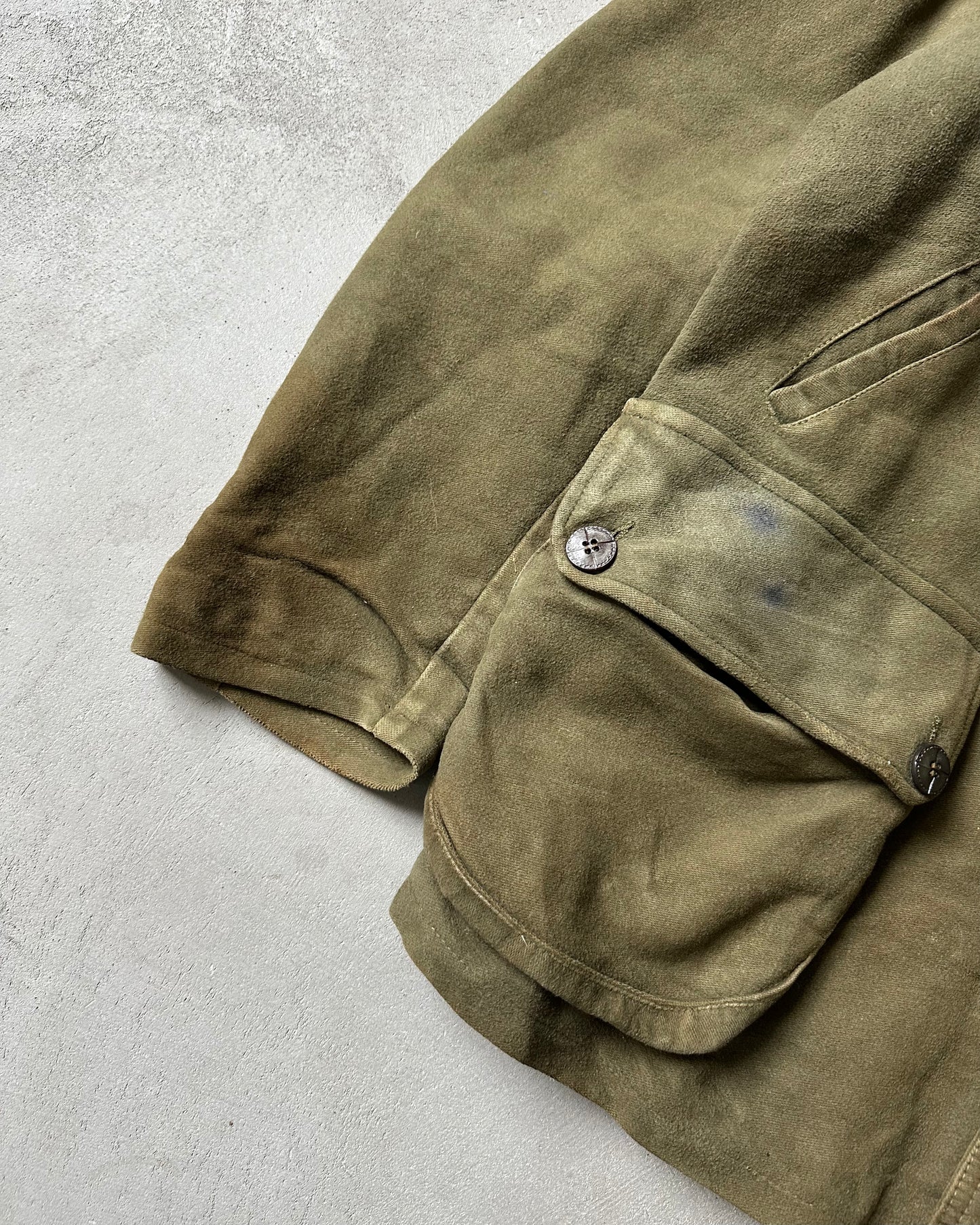 1980s - Green Moleskin Jacket - L