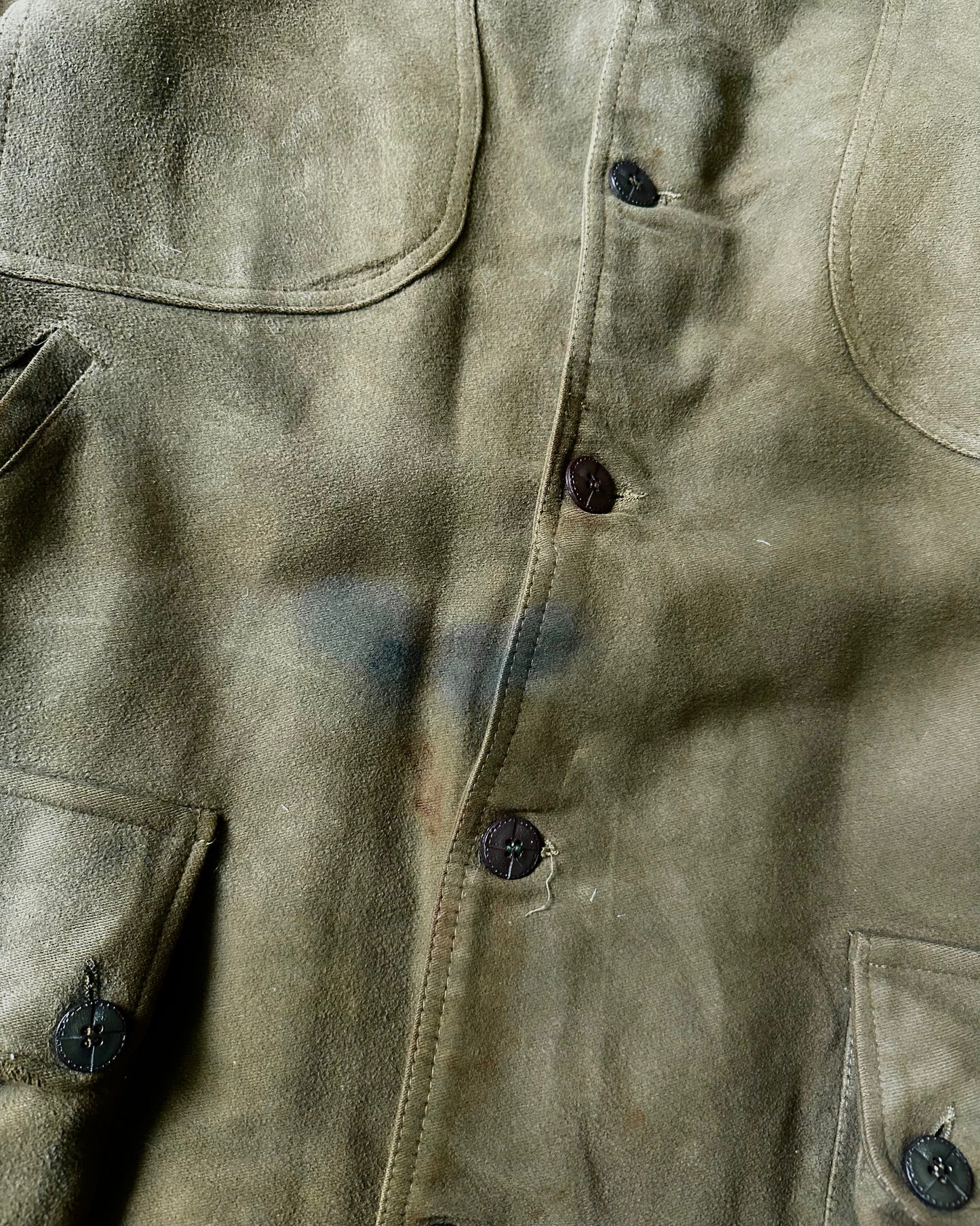 1980s - Green Moleskin Jacket - L