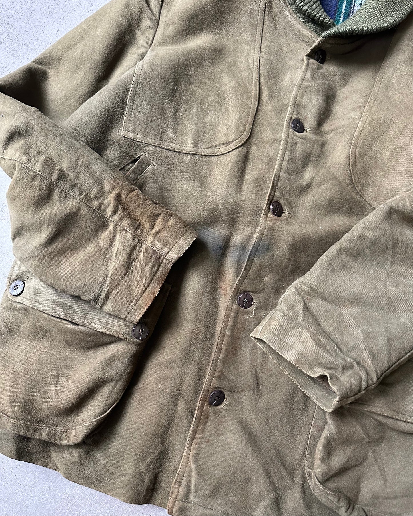 1980s - Green Moleskin Jacket - L