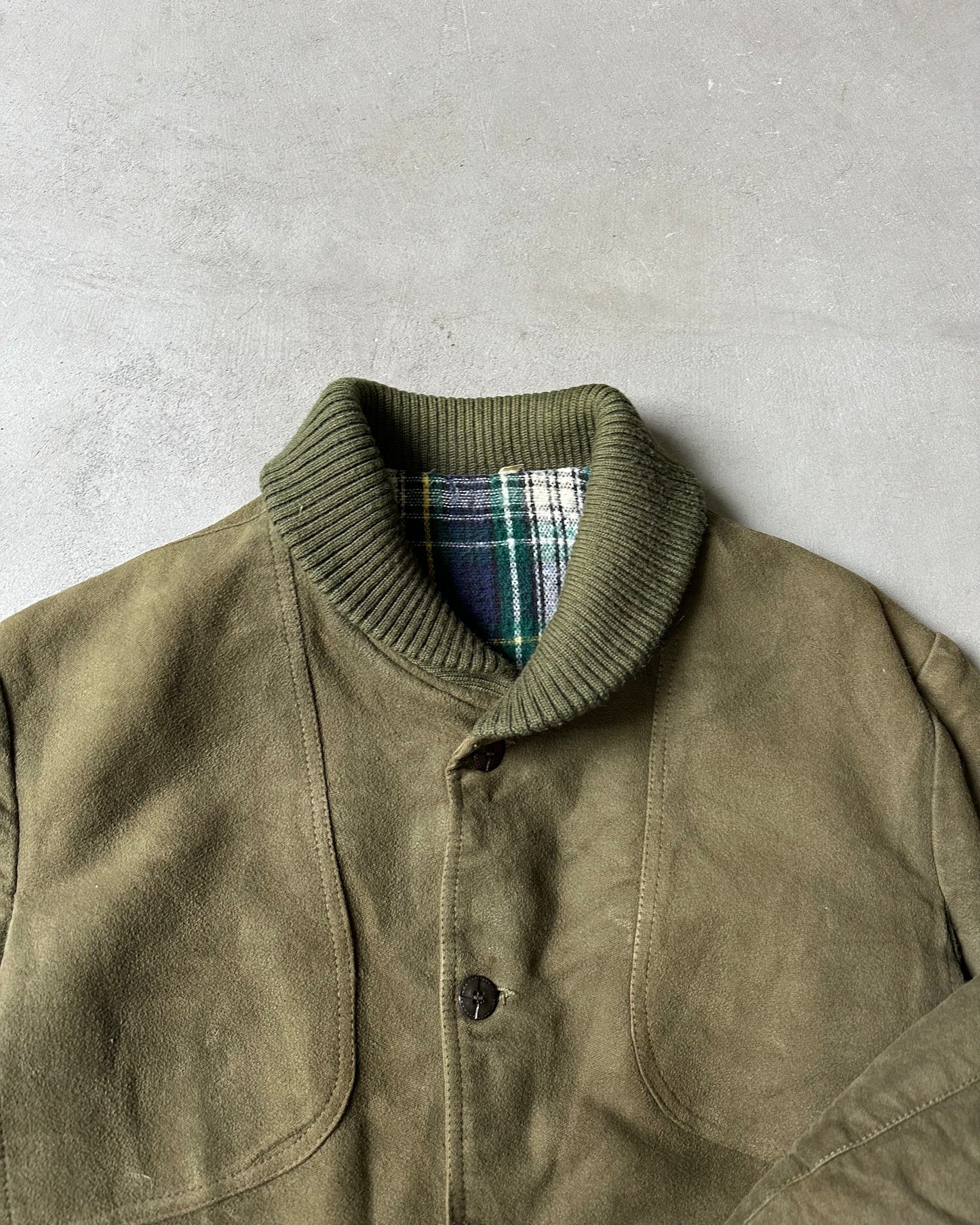 1980s - Green Moleskin Jacket - L
