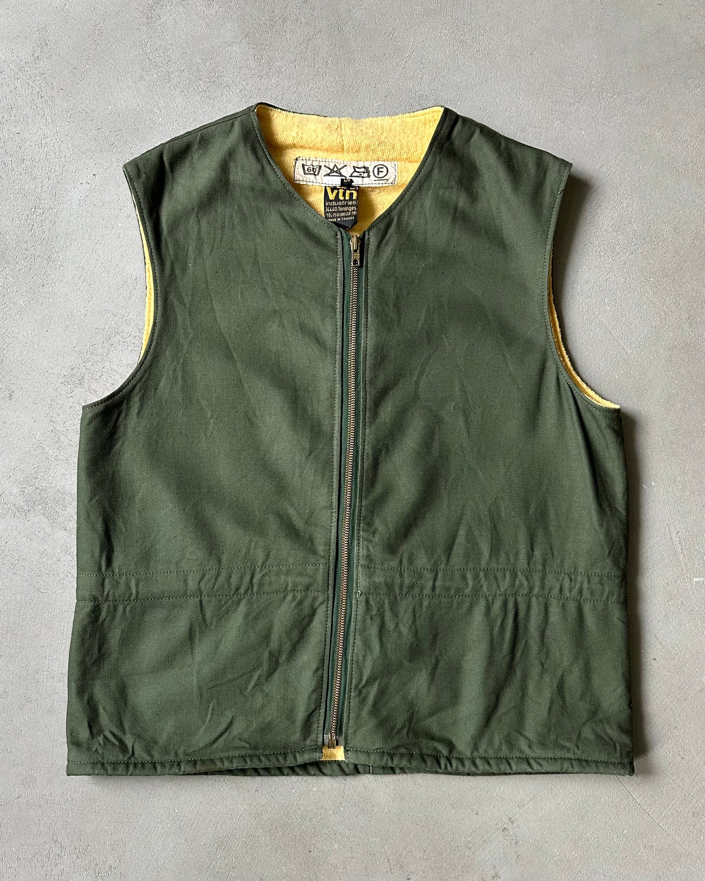1970s - Green Military Vest - S