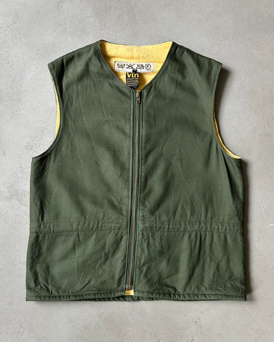 1970s - Green Military Vest - S