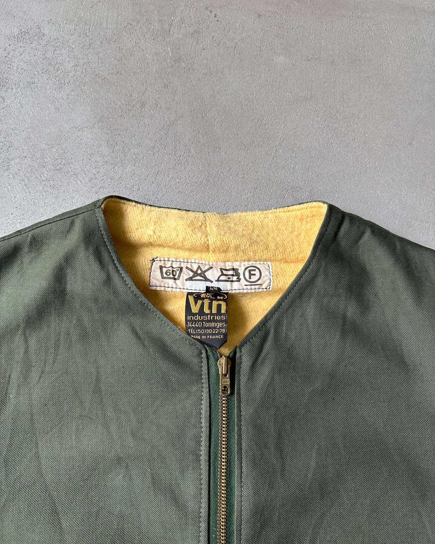 1970s - Green Military Vest - S