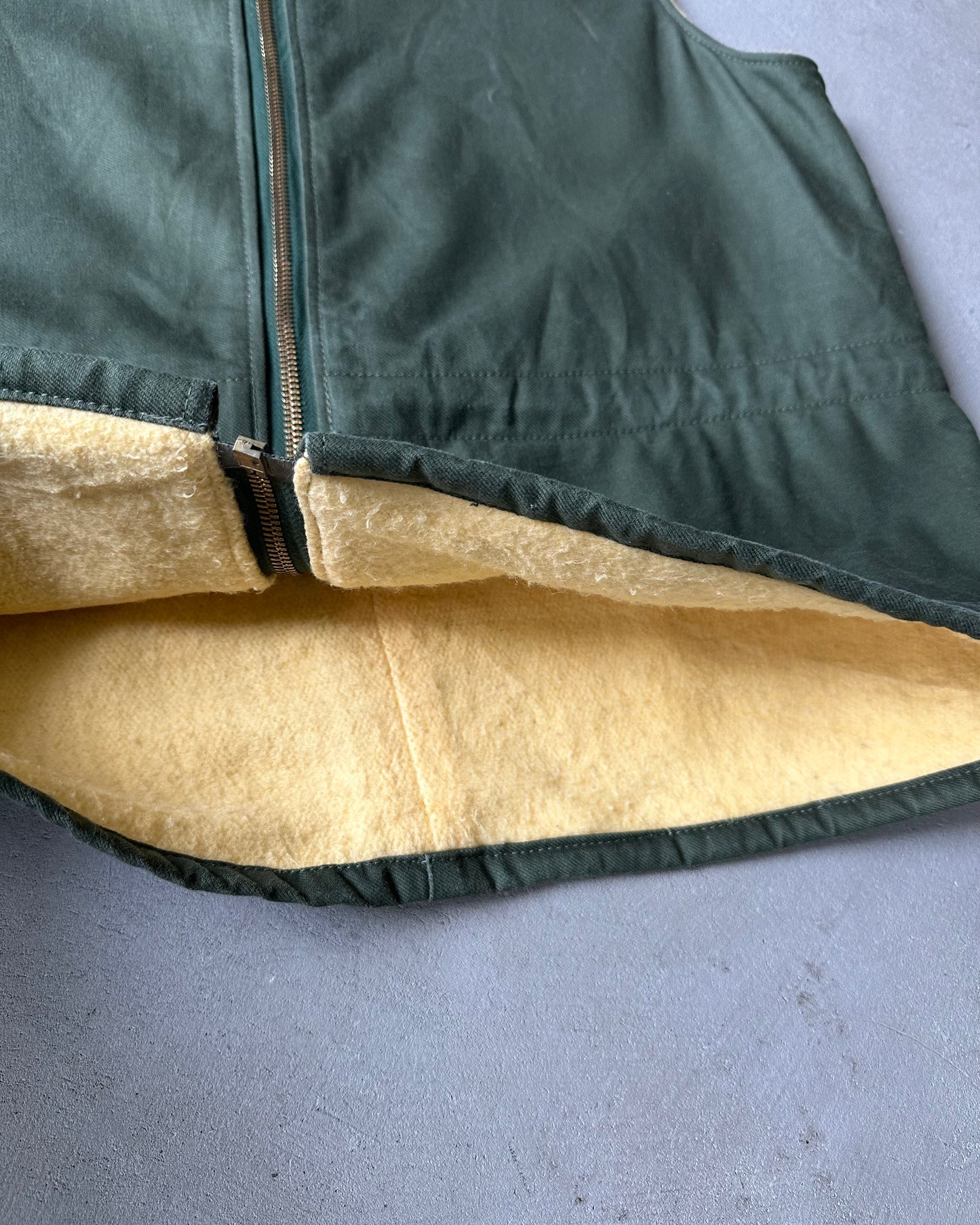 1970s - Green Military Vest - S