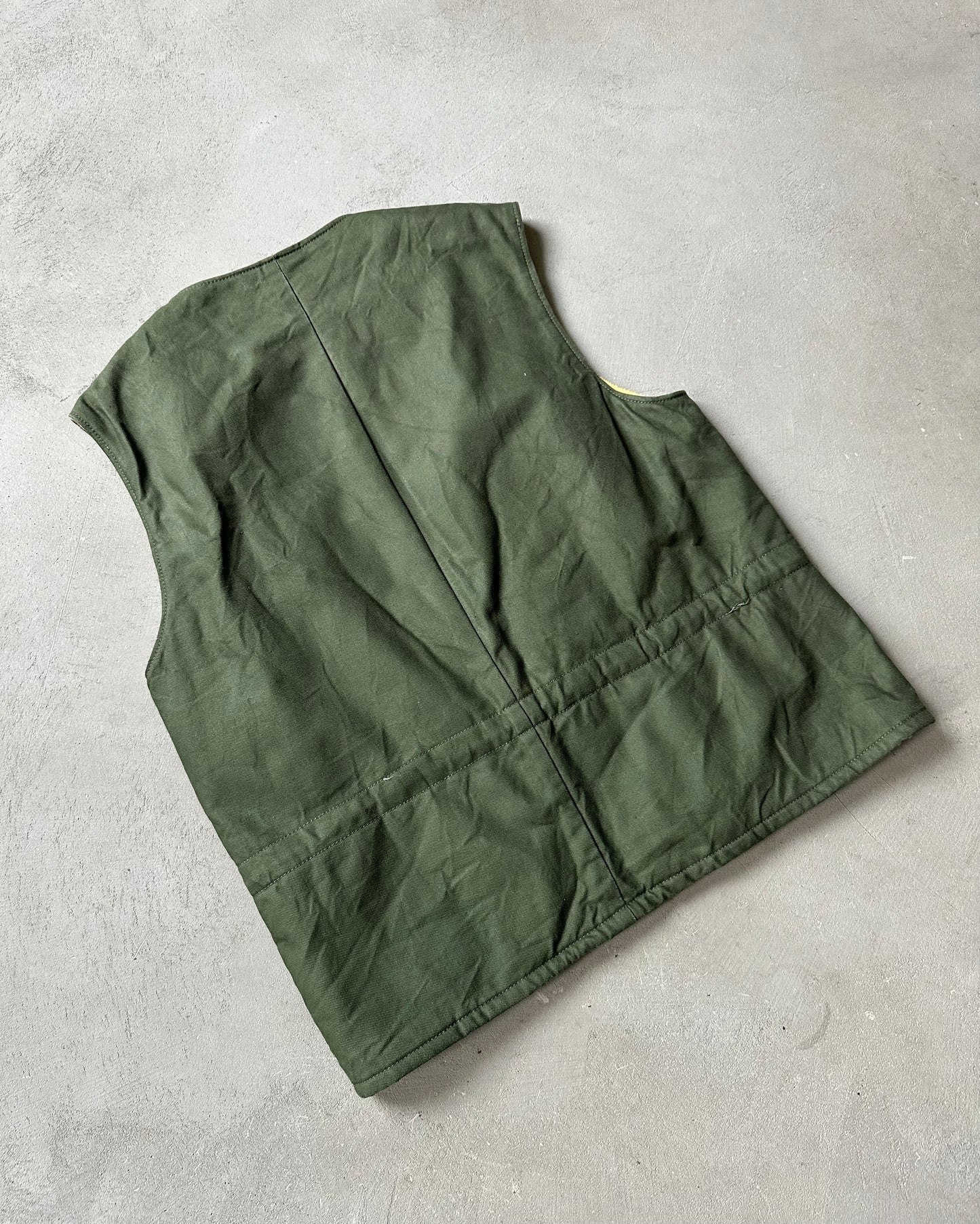 1970s - Green Military Vest - S