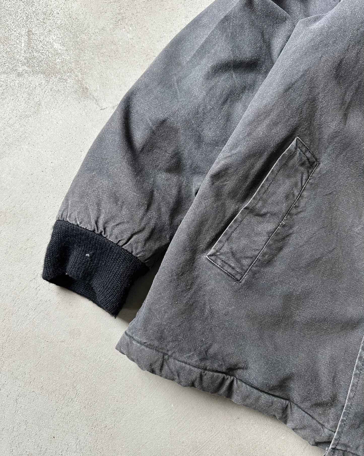 1980s - Faded Black Military Jacket - S