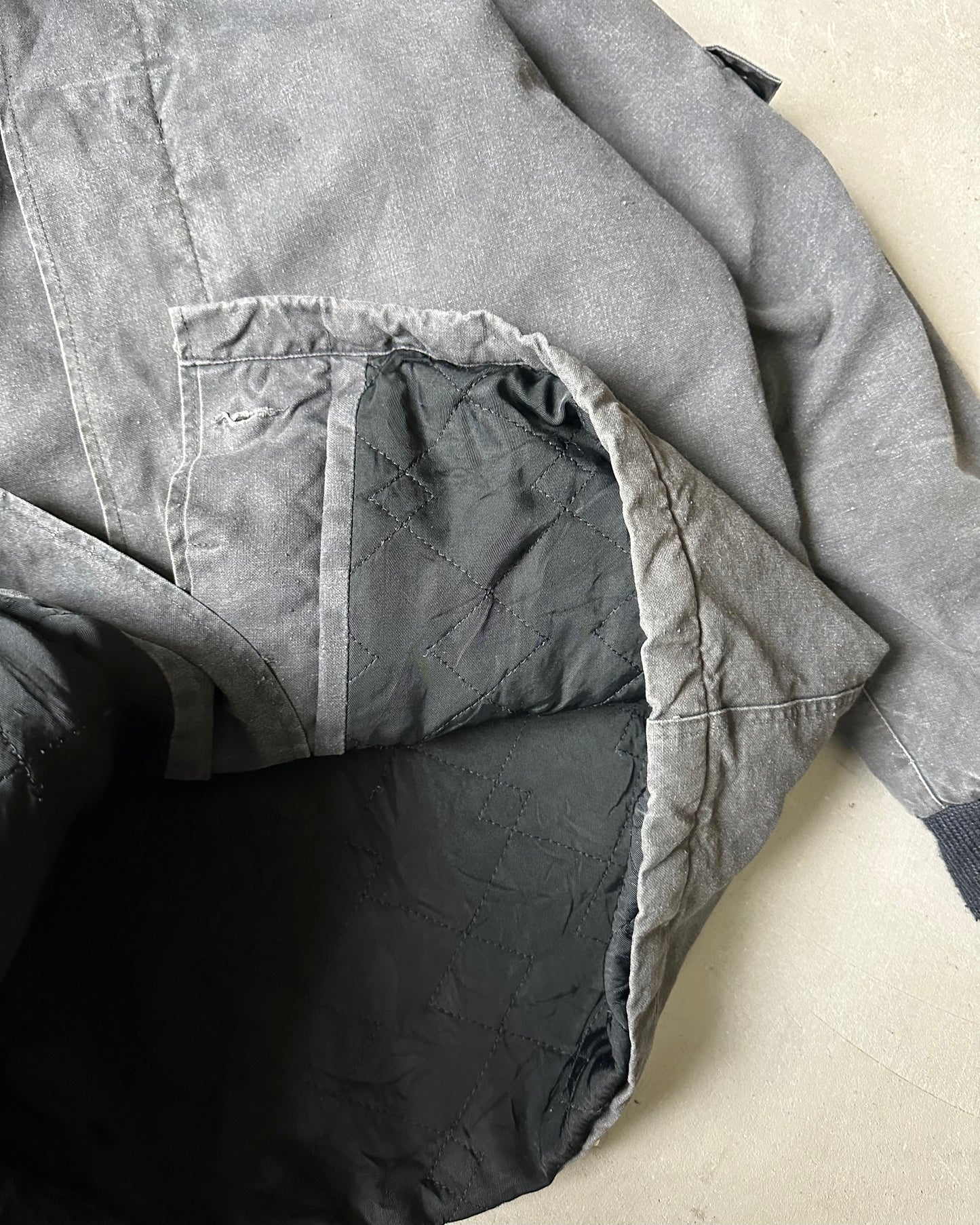 1980s - Faded Black Military Jacket - S