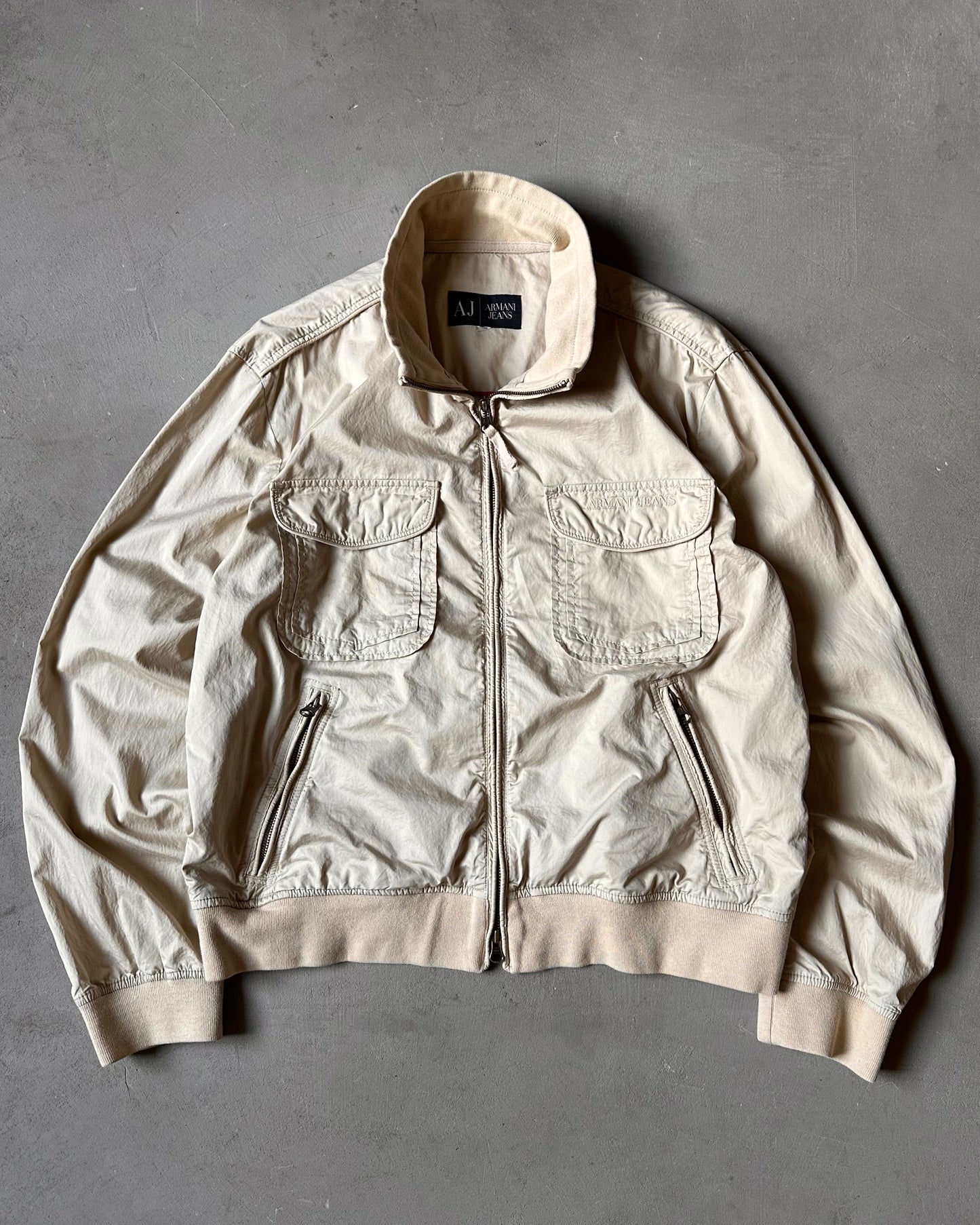 2000s - Beige Armani Utility Jacket - L