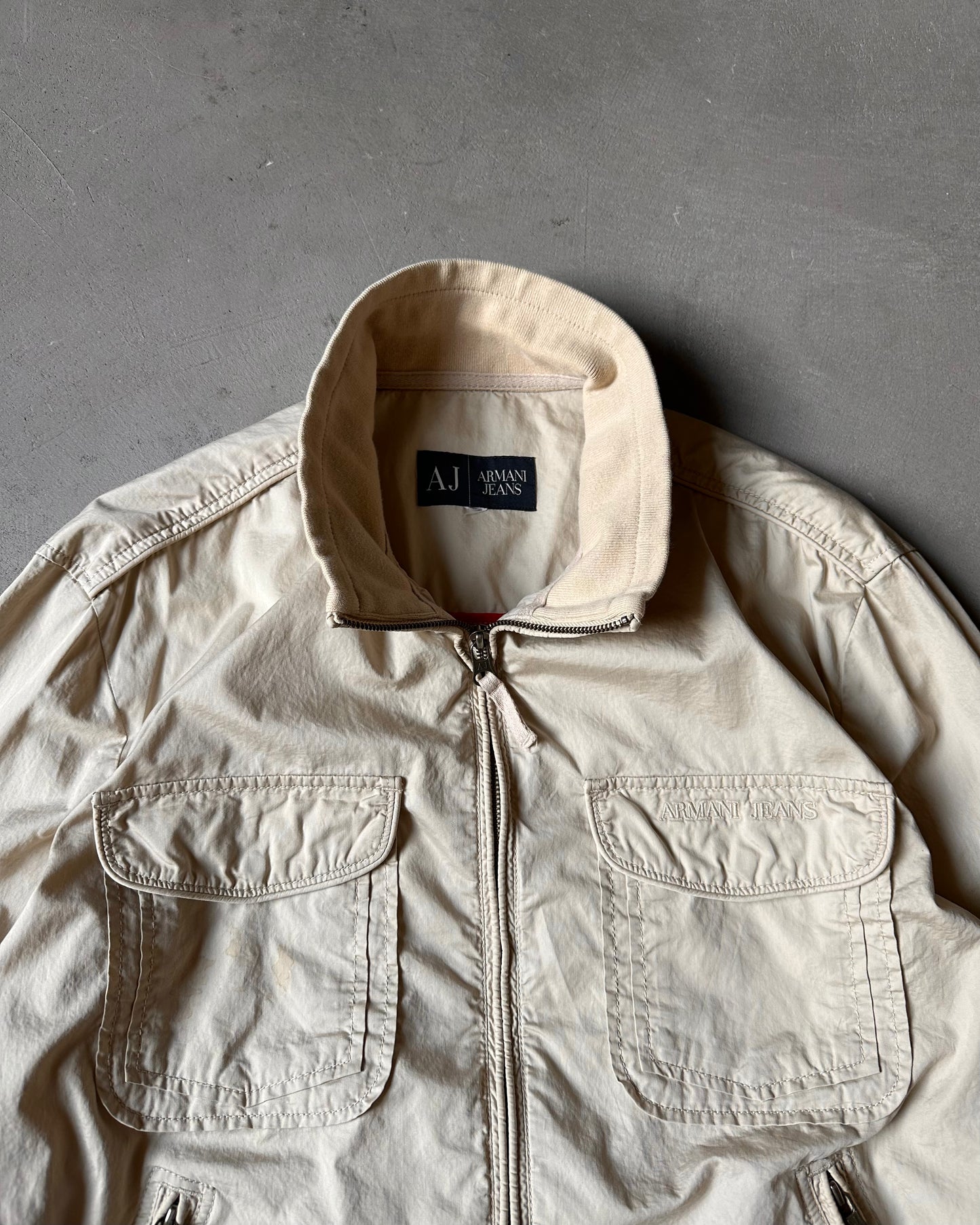 2000s - Beige Armani Utility Jacket - L