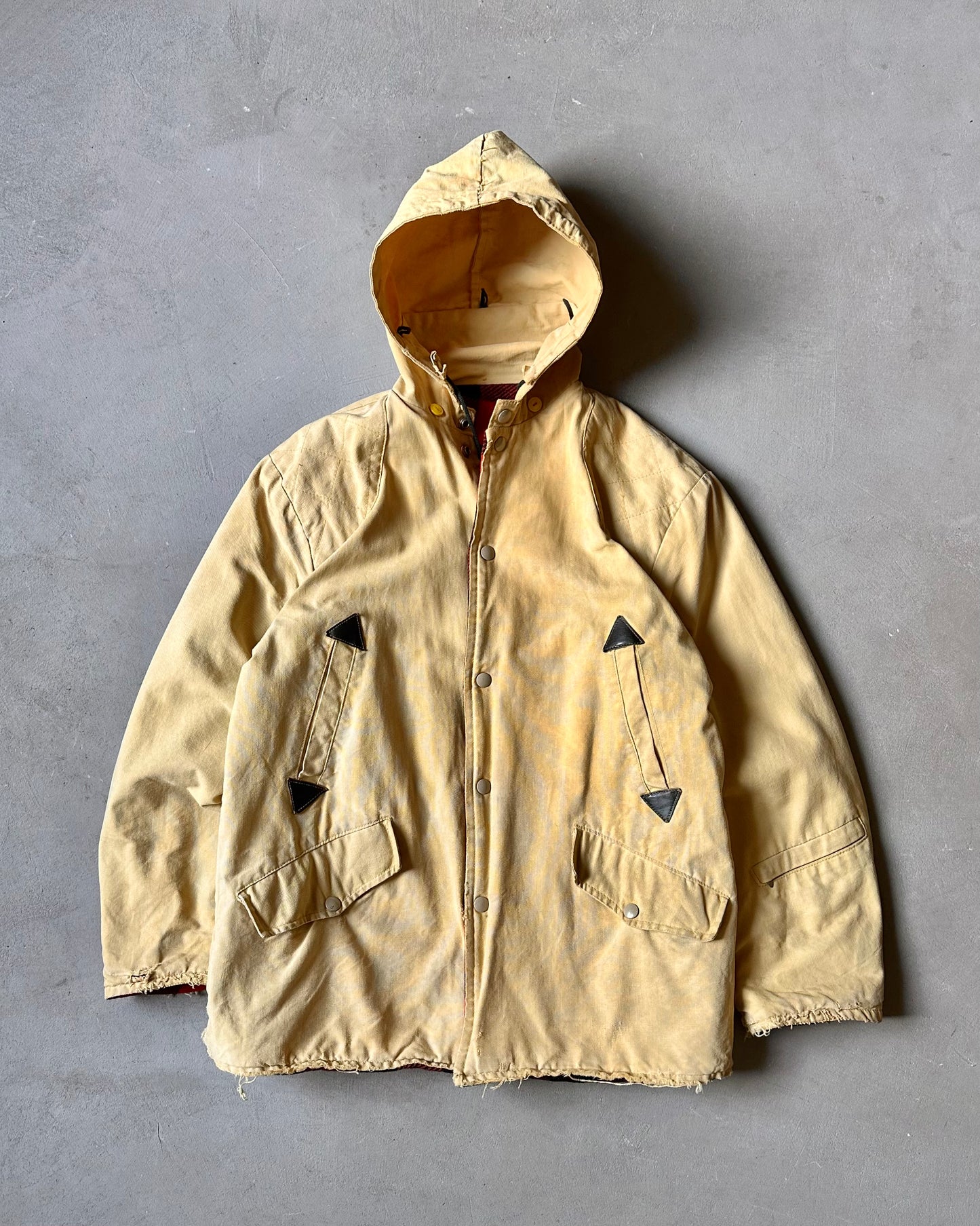 Années 70 - Veste de Chasse Réversible Beige Vieilli - S/M