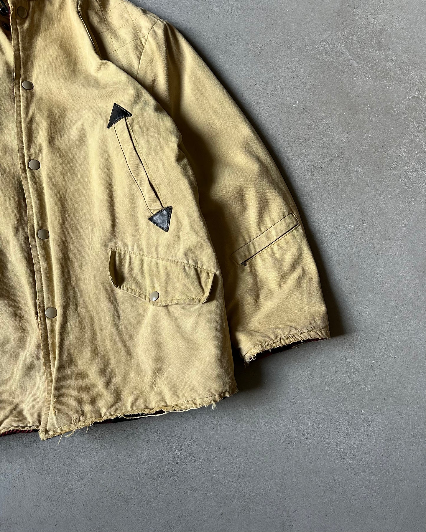 Années 70 - Veste de Chasse Réversible Beige Vieilli - S/M
