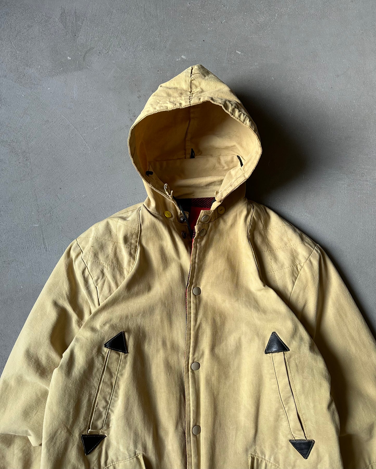 Années 70 - Veste de Chasse Réversible Beige Vieilli - S/M