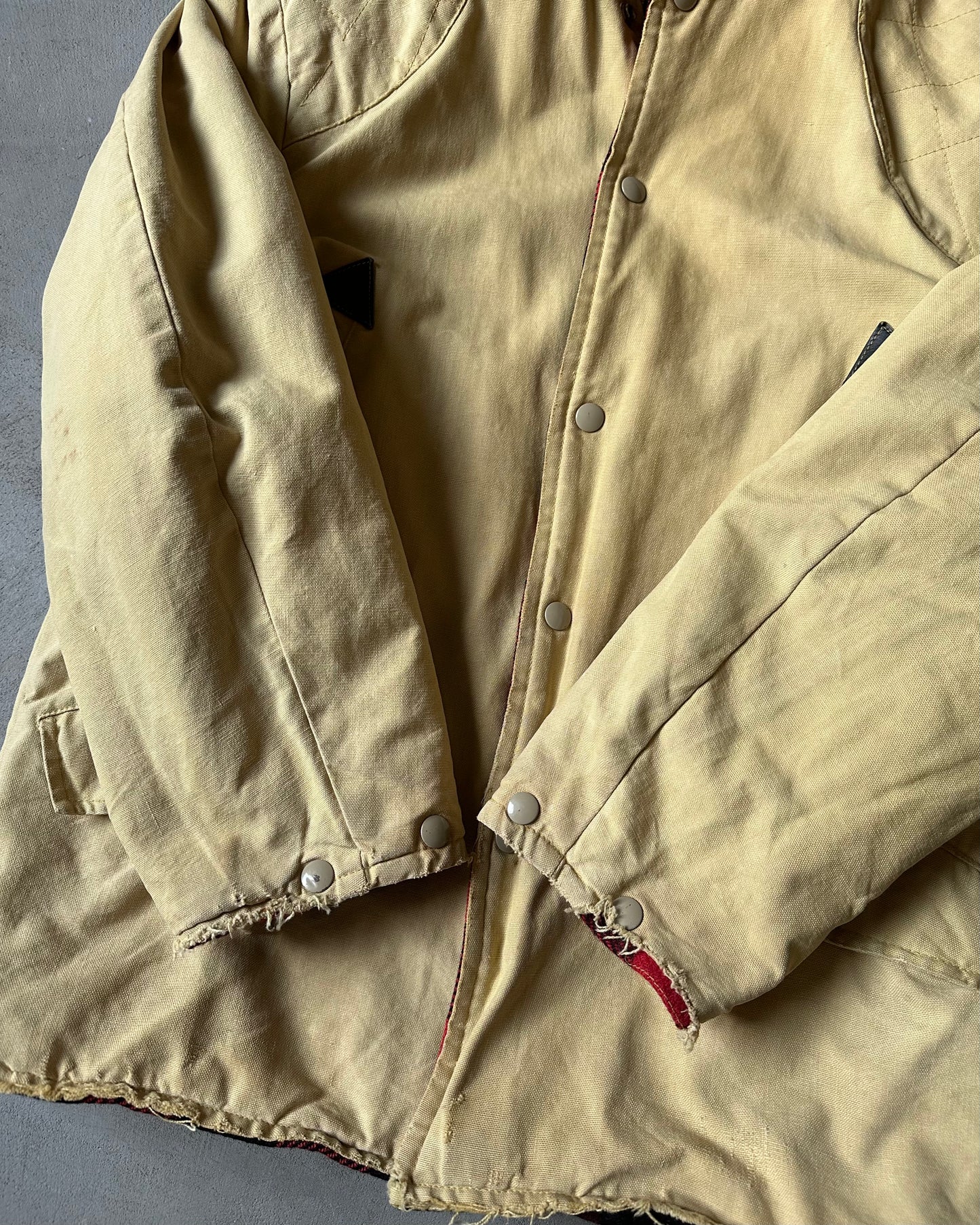 Années 70 - Veste de Chasse Réversible Beige Vieilli - S/M