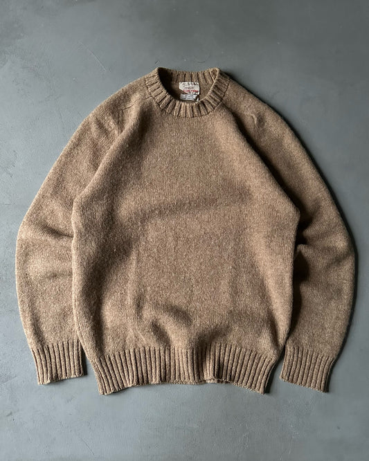 1960s - Tan Simpson Shetland Wool Sweater - S/M