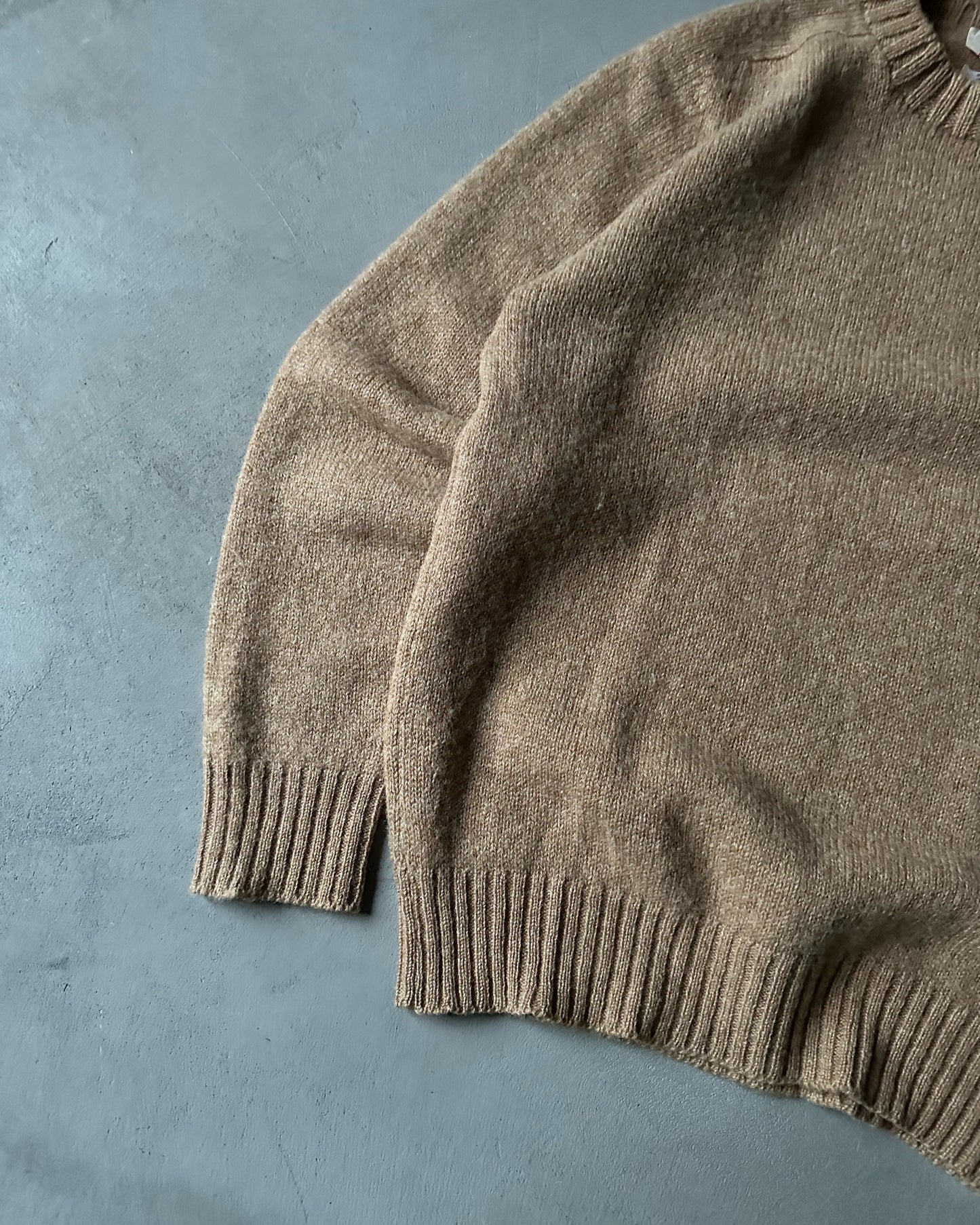 1960s - Tan Simpson Shetland Wool Sweater - S/M