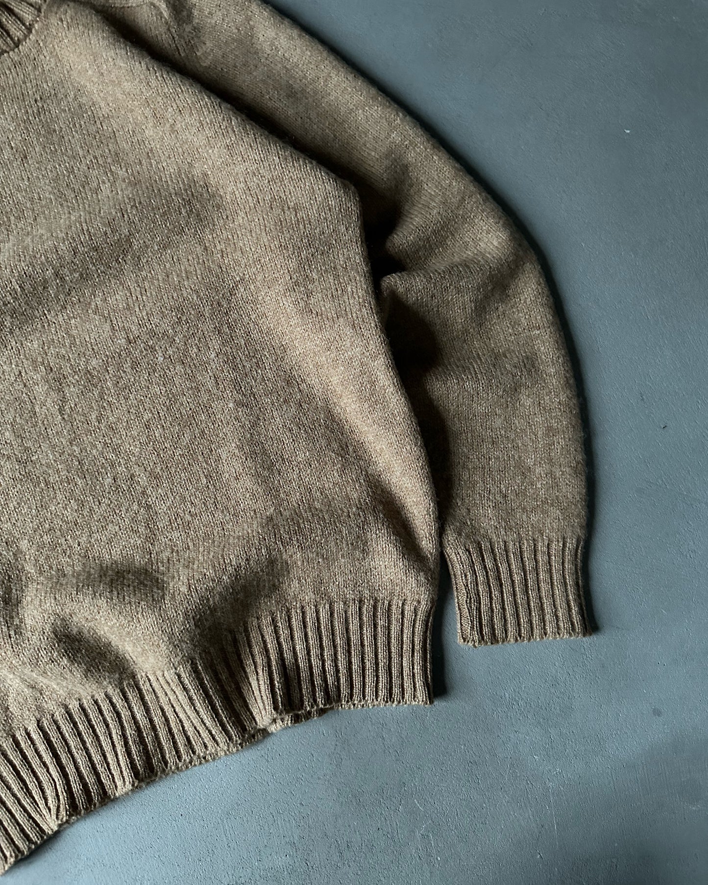 1960s - Tan Simpson Shetland Wool Sweater - S/M