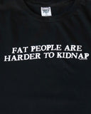 2000s - Black "Fat People" T-Shirt - L/XL