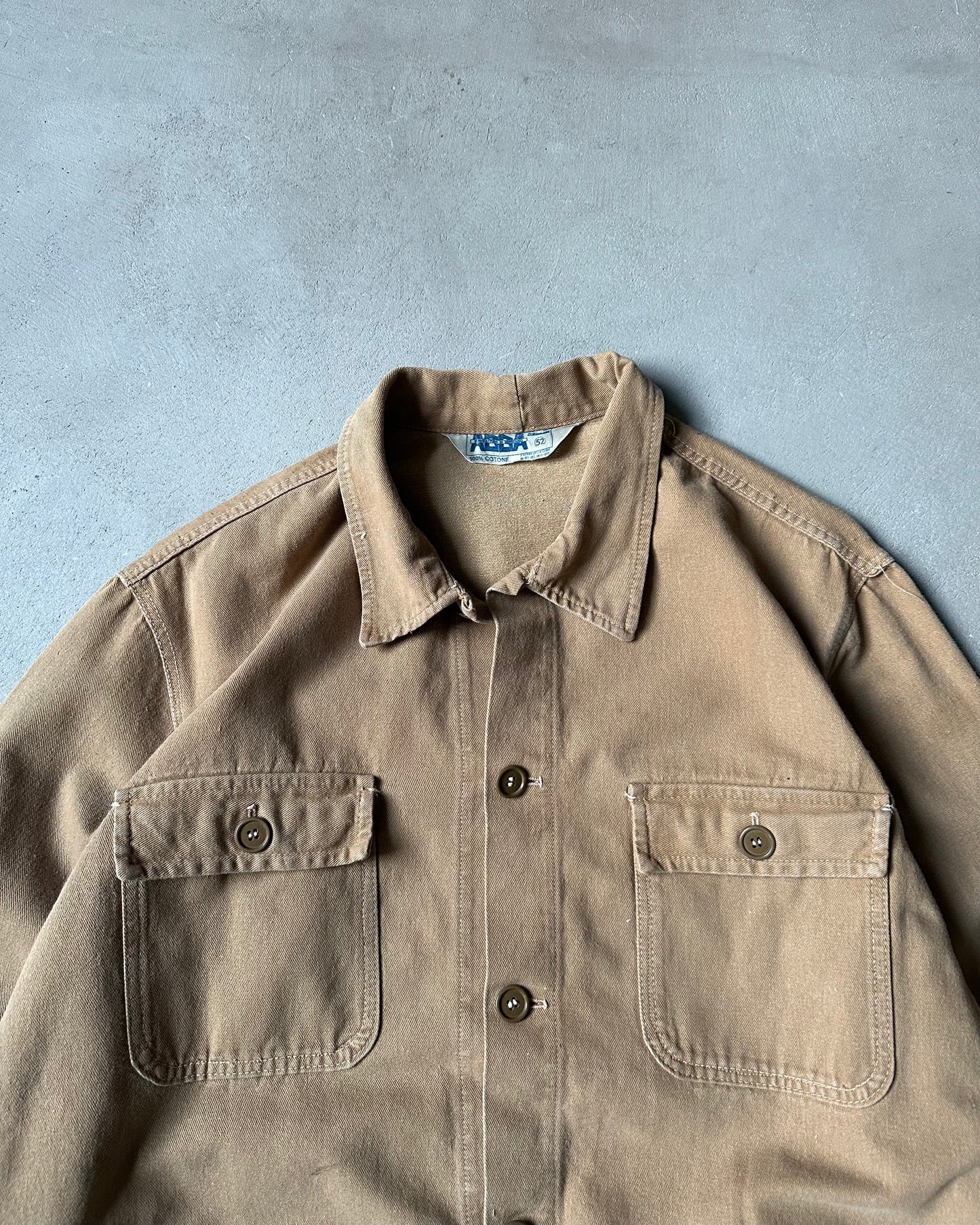 1970s - Tan Euro Cycling Shirt - S/M