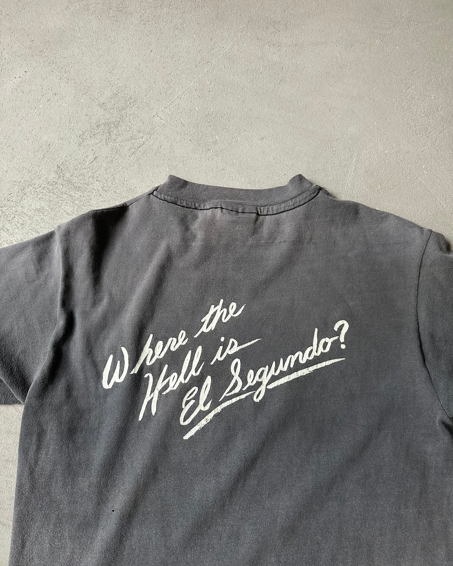 1990s - Faded Black El Segundo Raiders T-Shirt - S/M