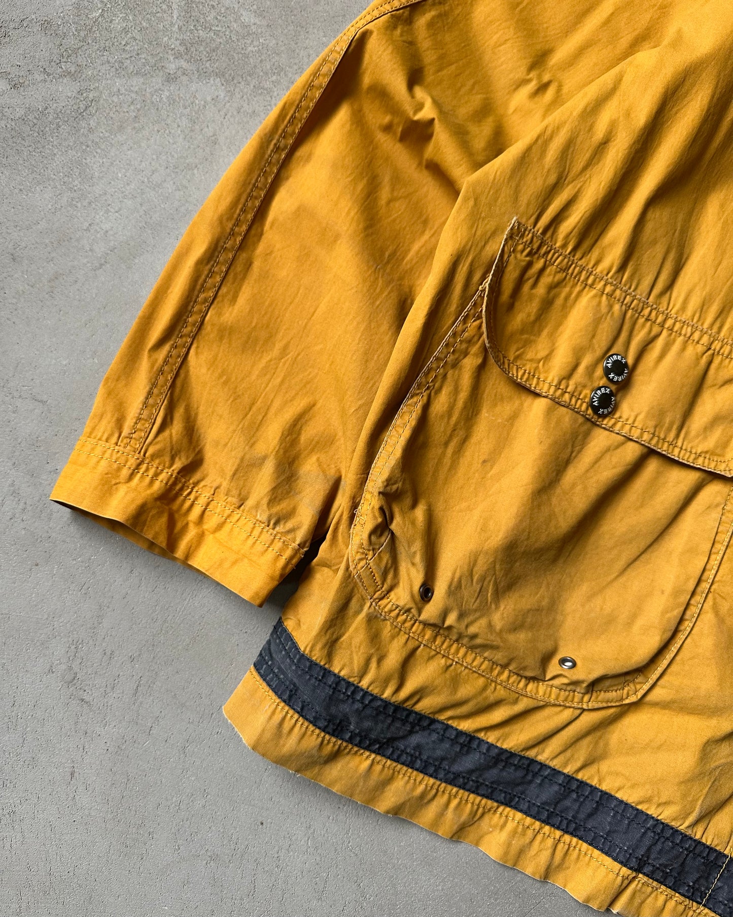 1990s - Yellow Avirex Firemen Coat - XL