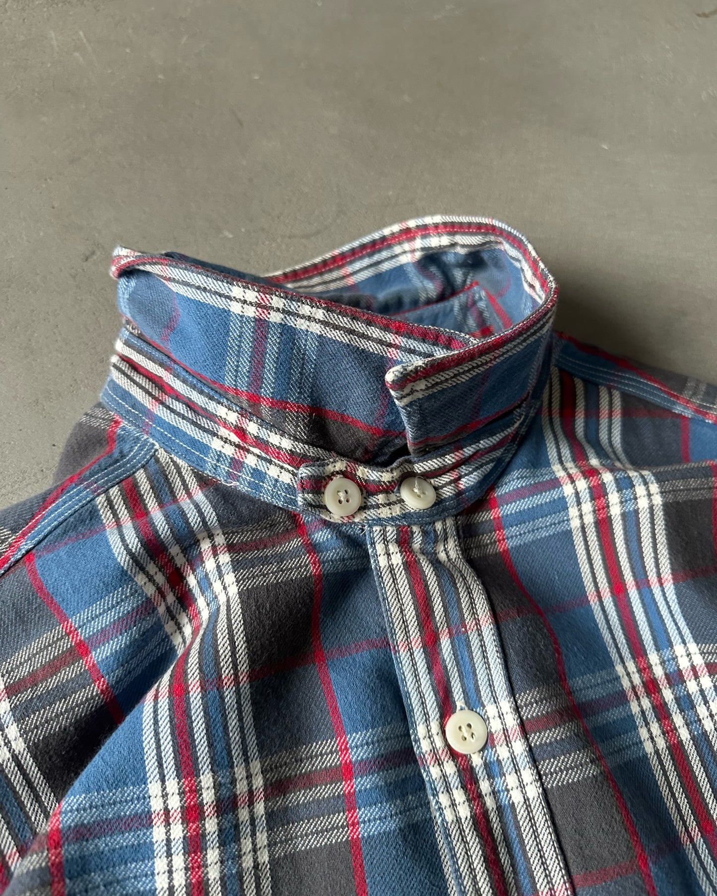 1990s - Blue/Red Polo RL Plaid Flannel - XL/XXL