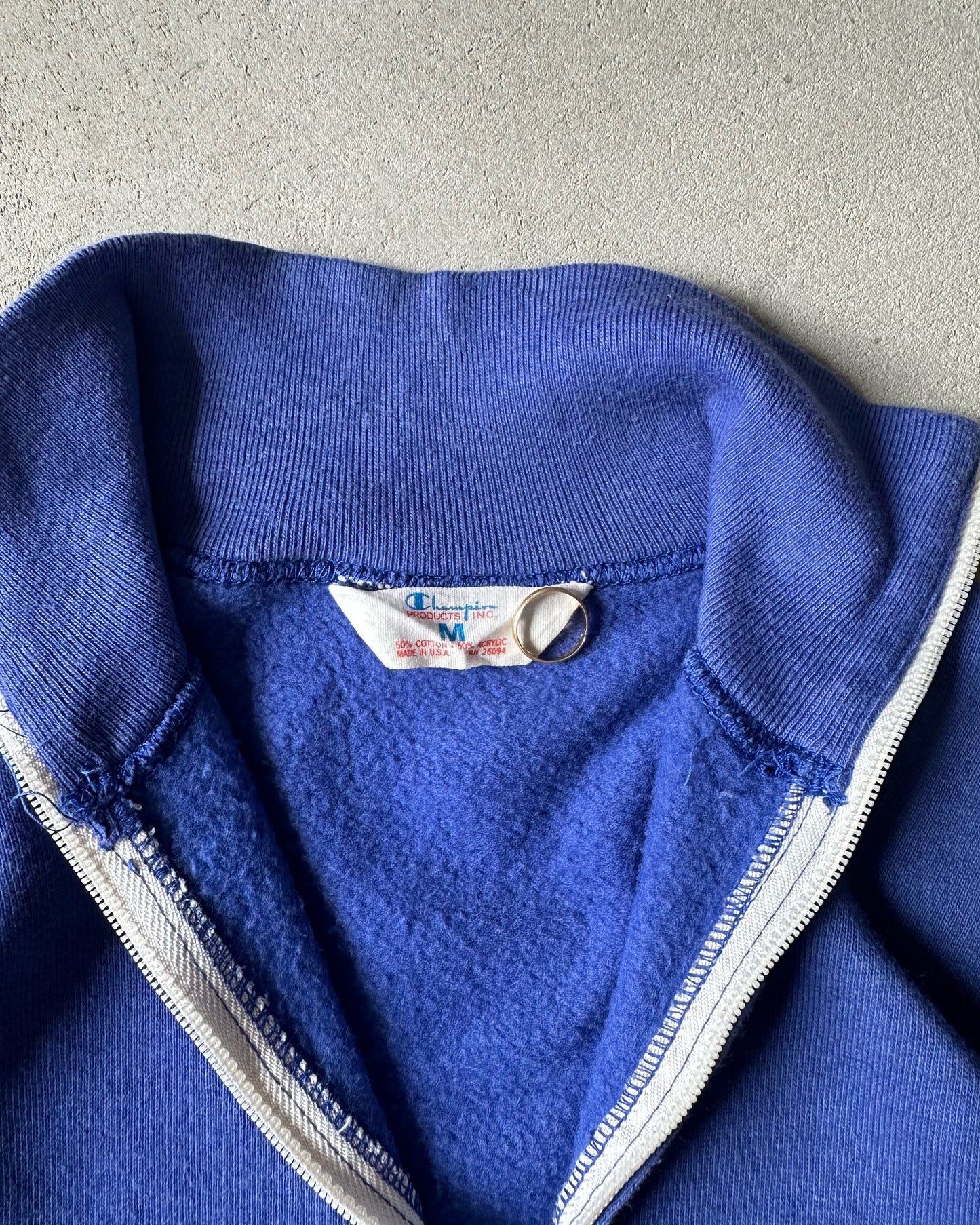 1970s - Blue Champion Track Sweatshirt - XS/S