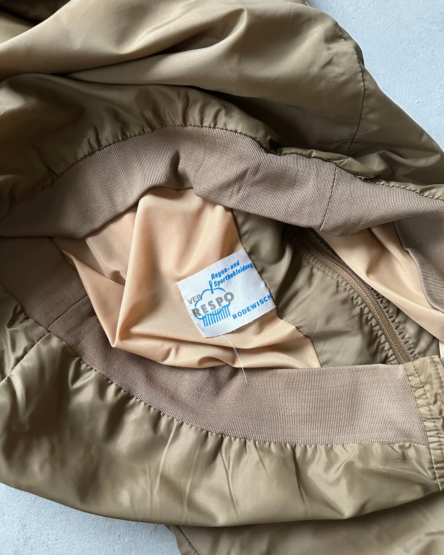 Années 80 - Coupe-vent utilitaire marron clair - XL