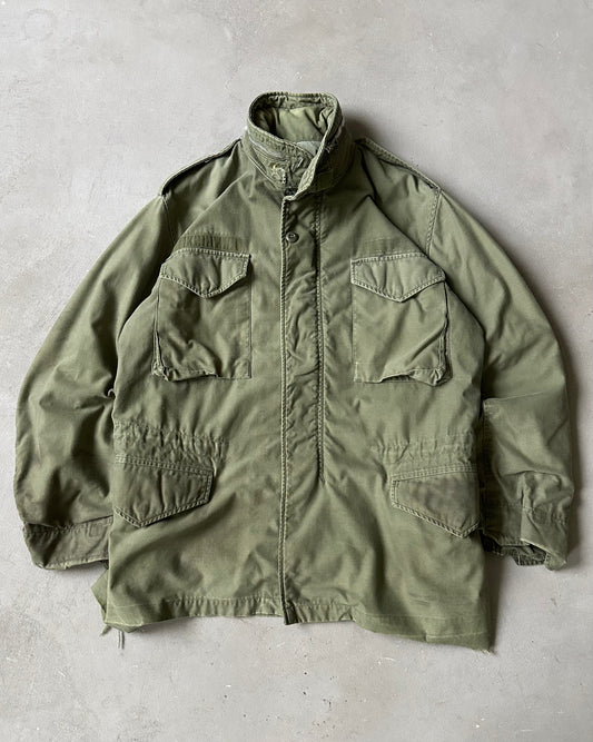 1990s - Distressed Green M65 Jacket - M/L