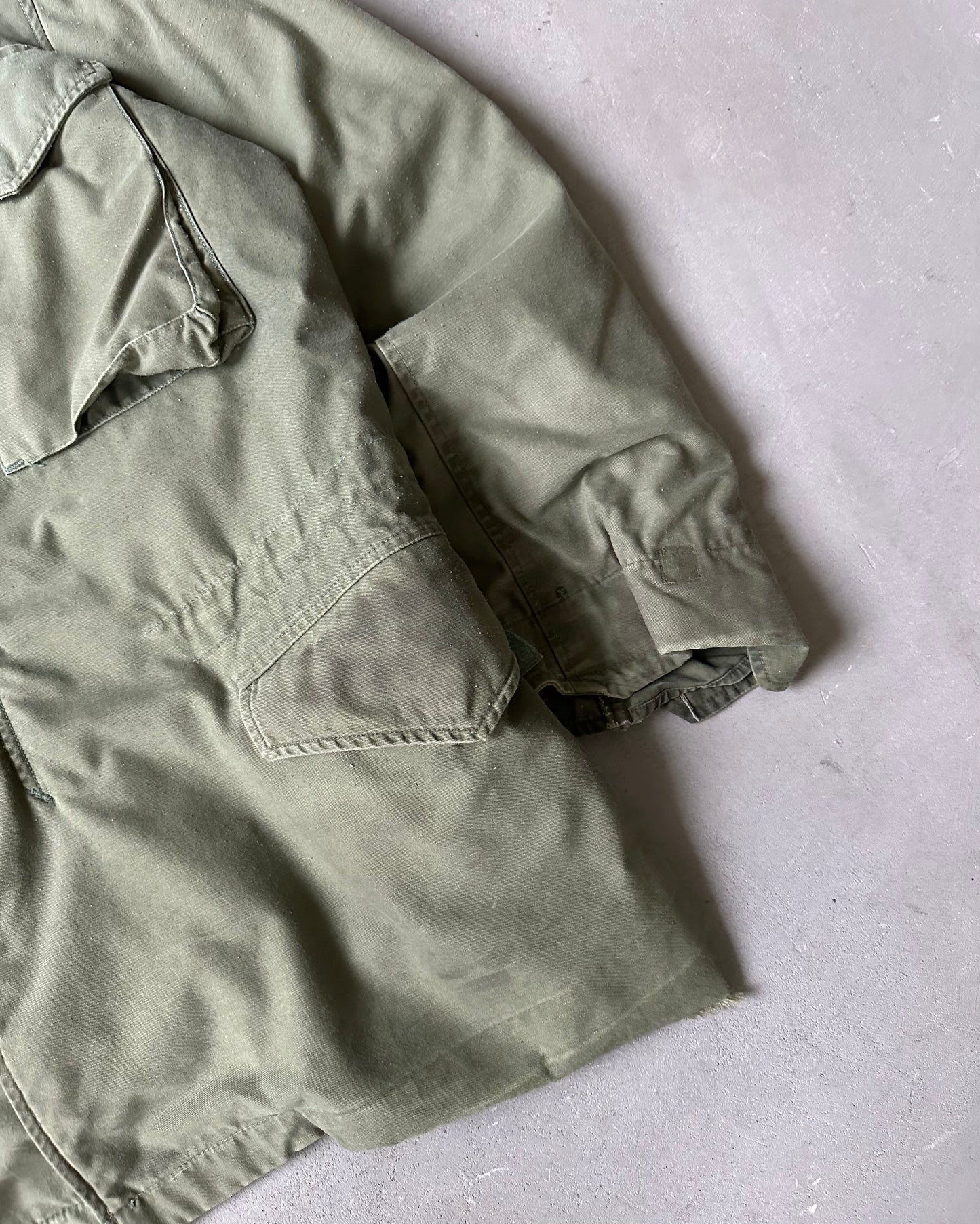 1990s - Distressed Green M65 Jacket - M/L