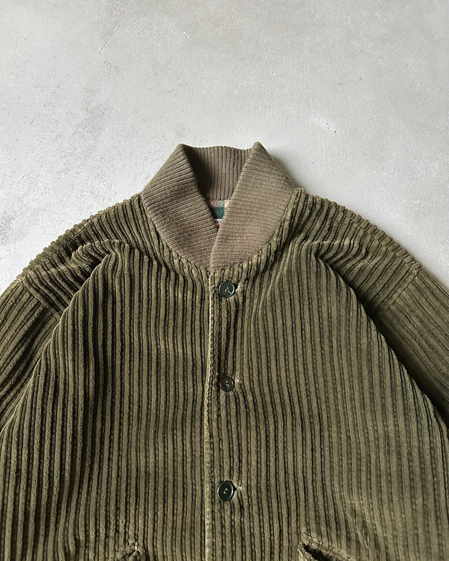 1980s - Green Corduroy Jacket - S/M