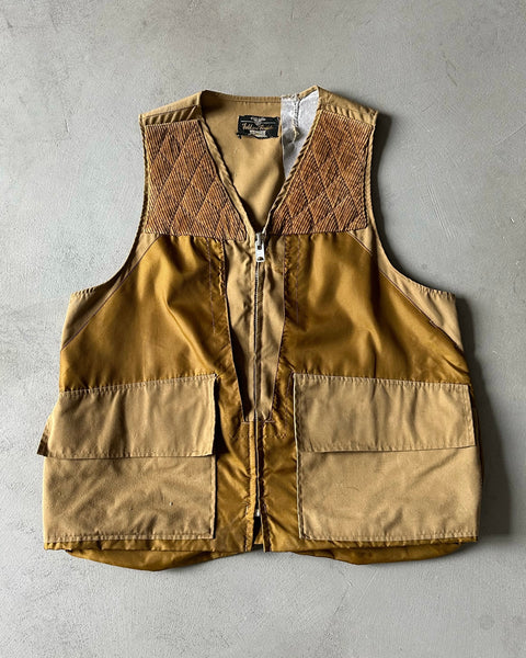 1970s - Repaired Tan Hunting Vest - L
