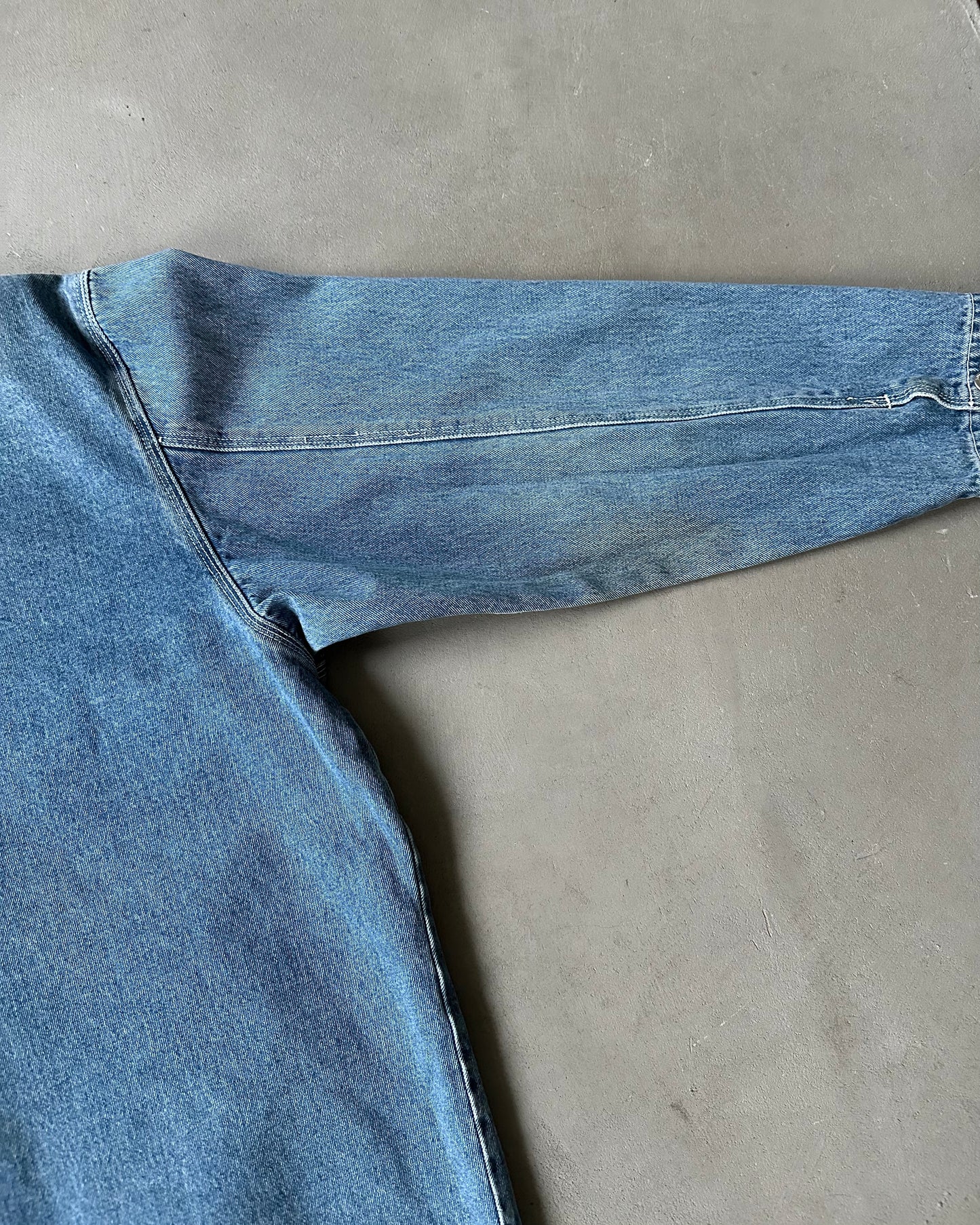 2000s - Distressed Denim Chore Jacket - M/L