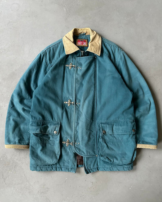 1990s - Faded Teal Fireman Jacket - L