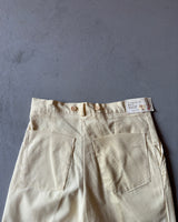 1980s - NOS Light Yellow Corduroy Cut Off Shorts - 27