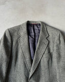 1990s - Charcoal Tweed Blazer Jacket - 40