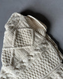 1980s - Cream Cable Knit Turtleneck Wool Sweater - L
